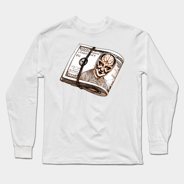 Brain Dollar Long Sleeve T-Shirt by fakeface